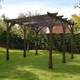 image 2 of Premium Pergola 6 Posts - Wood - L360 x W600 x H270 cm - Rustic Brown