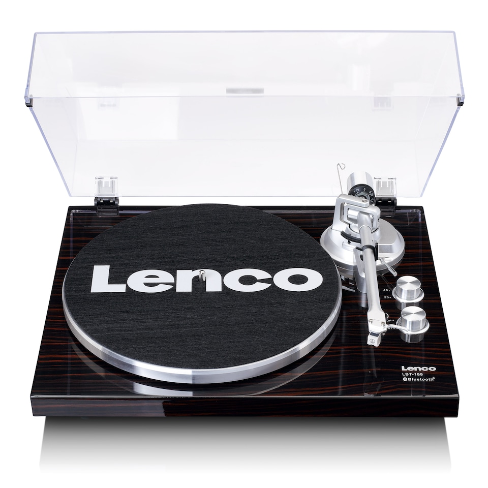 image 1 of LENCO LBT-188WA - Turntable with Bluetooth transmission, dark brown