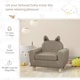 image 7 of HOMCOM Kids Sofa Children Armchair Toddler Chair Ear Modeling Bedroom | Brown | One Size