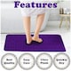 image 3 of VELVETIO Greek Bath Mat & Pedestal Mat Water Absorbent Non Slip Toilet Rugs Purple
