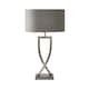 image 8 of ValueLights Katniss Brushed Chrome Table Lamp with Oval Shade Chrome | Grey