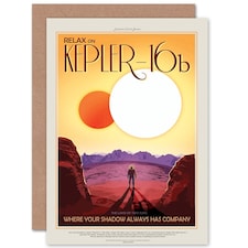 Kepler-16B Relax Land Two Suns Space Tours NASA Card