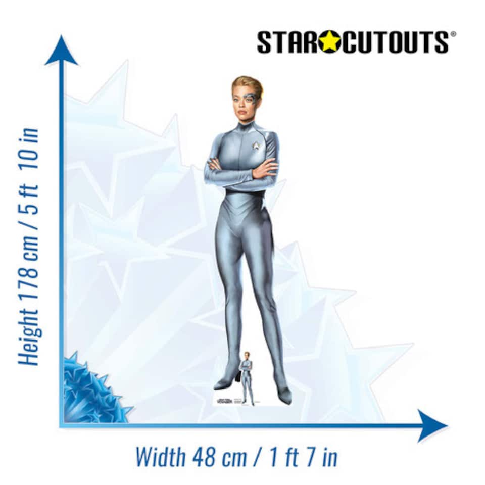 image 1 of Seven of Nine Borg Jeri Ryan Star Trek Voyager Lifesize Cardboard Cutout 178cm