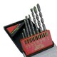 image 1 of Masonry Twist Drill Bit Set 8pc Metric & Imperial Size Metal Wood Brick 3mm - 10mm