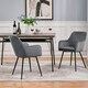 image 2 of Yaheetech Set of 2 Upholstered Dining Chairs with Velvet Fabric Grey | Light Grey