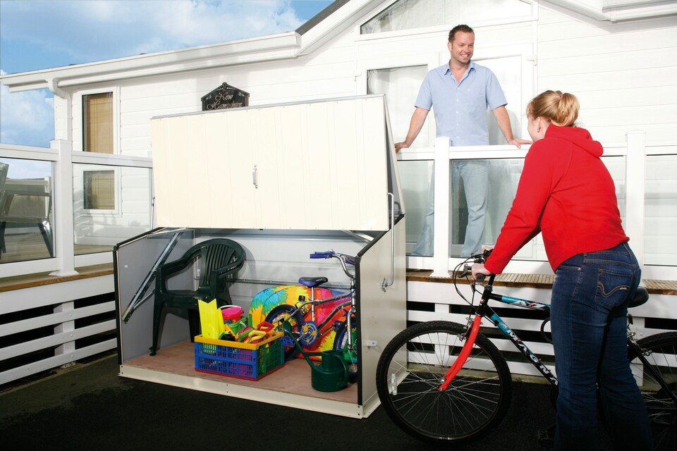 image 1 of Trimetals Storeguard Garden Large Storage Box – 196cm x 89cm | Cream