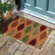 image 2 of Marco Paul Multicoloured Autumn Leaves Coir Doormat 75x45cm Seasonal Entrance Mat