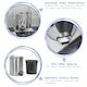 image 2 of Harbour Housewares Round Stainless Steel Pedal Bins - 5L - White - Pack of 2