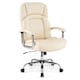image 1 of COSTWAY 227kg Leather Office Chair Adjustable Big & Tall Executive Chair-Beige