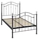 image 1 of 5ft King Size Black nickel, crystal ball and black nickel traditional metal bed frame bedstead, victorian, antique, ornate