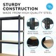 image 7 of Boltless 5 Tier Shelving Racking Heavy Duty Steel Shelf Unit Shed Garage Home Black Black