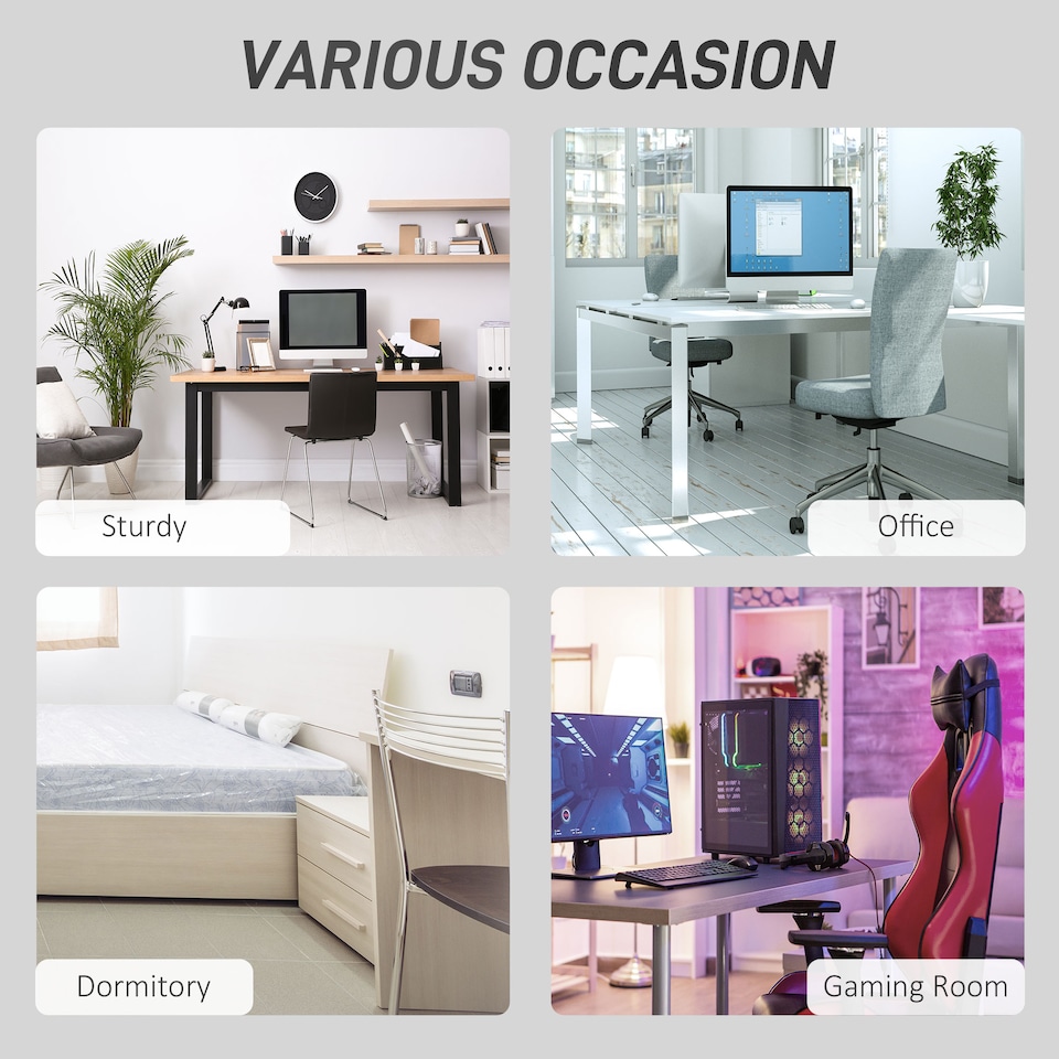 image 1 of HOMCOM L-Shaped Computer Desk Table with Storage Drawer, Home Office Desk Corner Industrial Style Workstation for A4 Files 143.5 x 143.5 x 76cm, Black