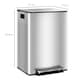 image 3 of HOMCOM 2 x 30L Double Kitchen Bin, Pedal Bin with Soft-Close Lid, Silver Silver
