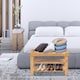 image 6 of COSTWAY 3-Tier Bamboo Shoe Bench Shoe Organizer Entryway Natural | Multi
