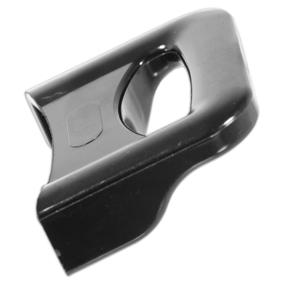 image 1 of SPARES2GO Side Pan Handle Curved Black Bakelite Saucepan Pot Steamer Pressure Cooker Cookware Grip Replacements (70mm, Pack of 2) Black