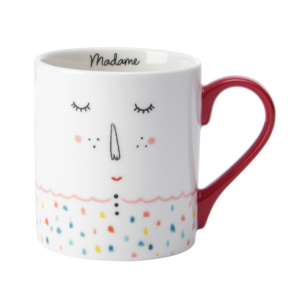 image 1 of Mikasa Madame Straight-Sided Porcelain Mug, 280ml | White