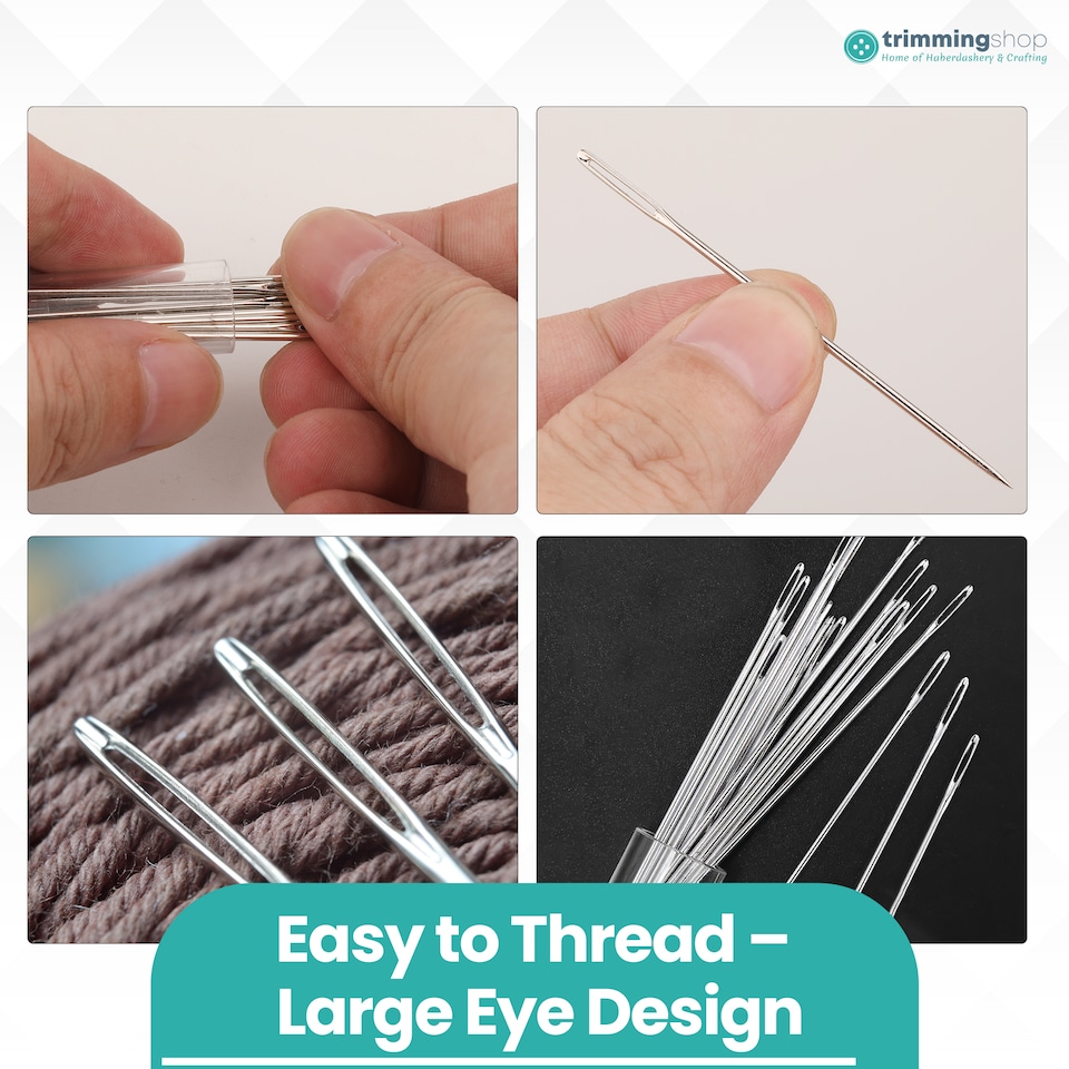 image 1 of 25pcs Stainless Steel Sewing Needle Assortment, Embroidery & Tailoring