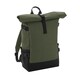 image 1 of Bagbase Block Roll Top Backpack - Olive/Black - One Size