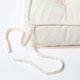 image 6 of Homescapes Cream Cotton Dining Chair Booster Cushion Cream
