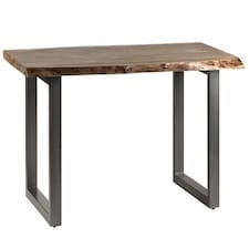 Baltic Live Edge Dining Table - Metal/Acacia Solid Wood - L90 x W200 x H76 cm Brown
