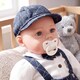 image 6 of BiBi Doll 20" Pebble Baby Doll Boy with Formal Bow Tie Outfit, Sounds & Dummy Toy