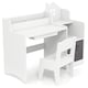image 1 of COSTWAY Kids Study Desk and Chair Set Children Table White