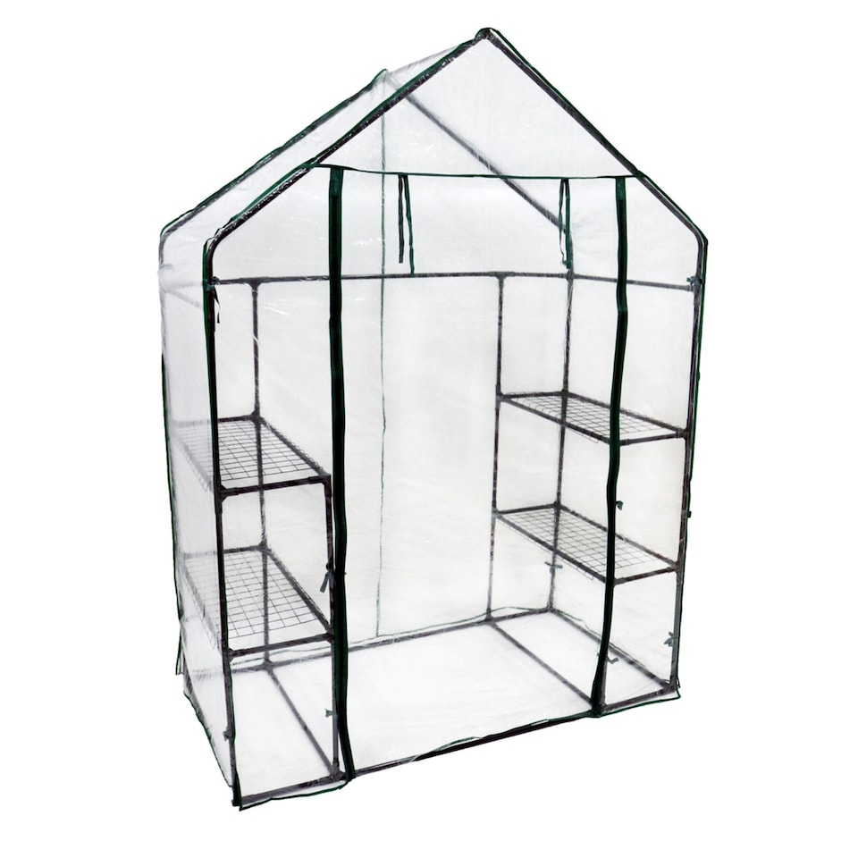 image 1 of 3-Tier 4 Shelf Mini Walk-in Growhouse Garden Greenhouse