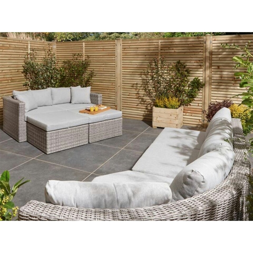 image 1 of 8 Seater Multifunction Flat Wicker Weave Garden Sofa Set