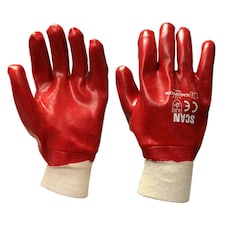 PVC Knitwrist Gloves - L (Size 9) - SCAGLOPVCKW N/A