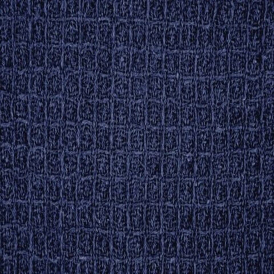 image 1 of Waffle Collection Recycled Cotton Throw in Navy (90" x 100")