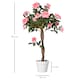 image 5 of Outsunny 90cm3FT Artificial Rose Tree, Fake Decorative Plant with Pot, UV-Resistant FauTree for Outdoor Indoor Home Office Decor, Pink