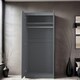 image 6 of FWStyle Stora 2 Door Wardrobe - Matt Dark Grey Grey