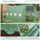 image 4 of Outsunny 4 x 2M Polytunnel Walk-in Garden Greenhouse with Zip Door and Windows