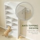 image 5 of HOMCOM Bookcase, 6-Tier Bookshelf with Anti-Tipping Design