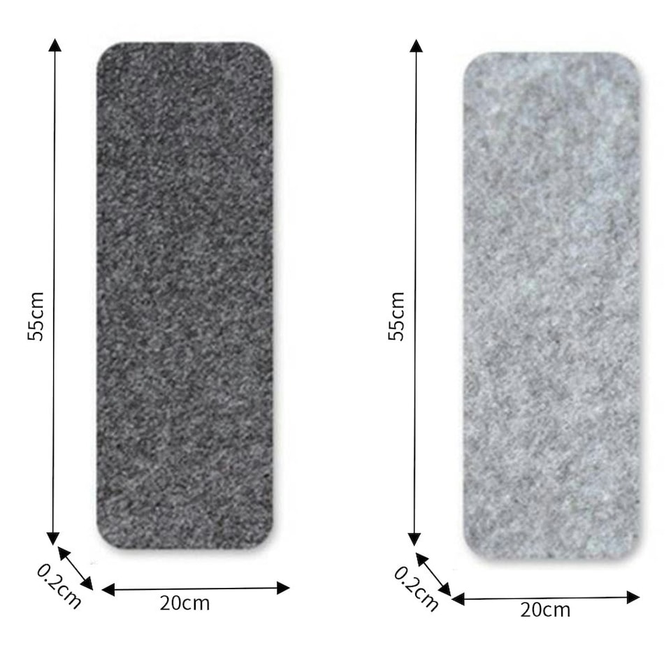 image 1 of Living and Home Stair Treads Non-Slip Mats Self-Adhesive - 14 Pcs Dark Grey