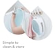 image 4 of Angelcare Baby Bath Support Soft Touch Newborn Seat Water Level Indicator Aqua