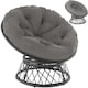 image 9 of Garden Chair Gargano - rotatable, resilient polyrattan, comfortable round cushion, Grey
