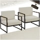 image 1 of Garden Chair Comosa -  XXL padding, water-repellent covers, steel frame - Set of 2 Brown | Beige
