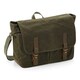 image 1 of Quadra Heritage Waxed Canvas Messenger Bag - Olive Green - One Size Green