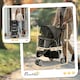 image 7 of PawHut Pet Stroller Pushchair Carrier for Cat Puppy with 3 Wheels Dark Grey