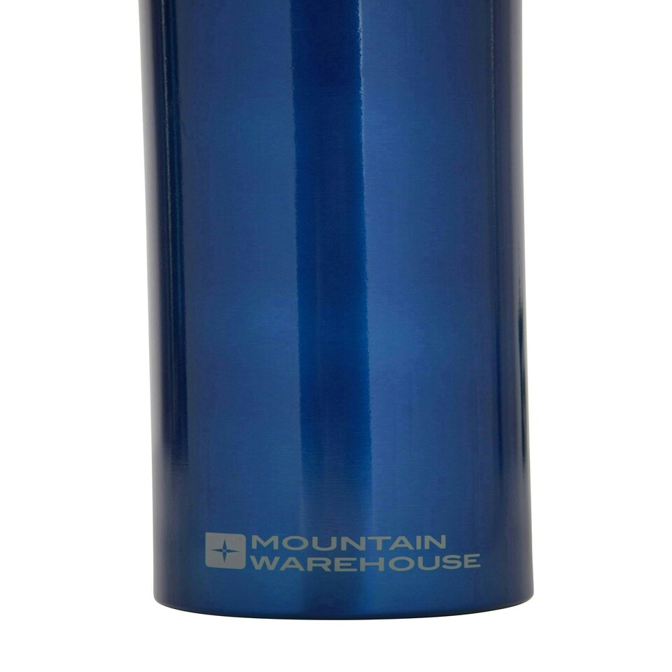 image 1 of Mountain Warehouse 1L Metallic Bottle With Karabiner - 1 Litre Blue
