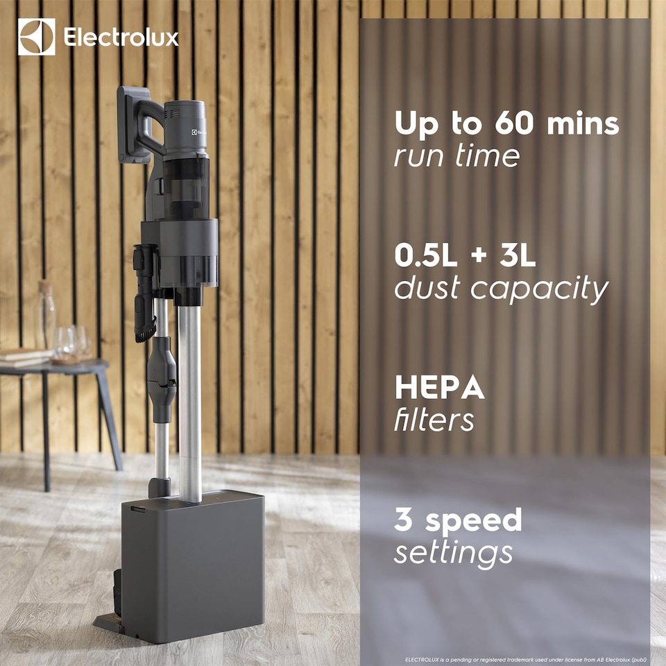 image 1 of Electrolux Rechargeable Stick Vacuum Cleaner with Auto Empty Station