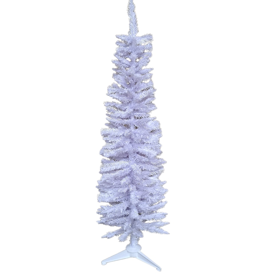 image 1 of 5ft (150cm) White Pencil Pine Christmas Tree with 236 Tips