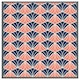 image 1 of Navy & pink geometric shells (Picture Frame) Grey | XL