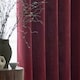 image 3 of Yard Heavy Chenille Velvet Room Darkening Pencil Pleat Curtain Pair Beetroot  (W)117cm x (D)137cm | Red | Beetroot | One Size