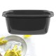 image 1 of 1 x Black 9.5 Litre Rectangular Washing Up Bowl Complete With Integrated Carry Handles Black