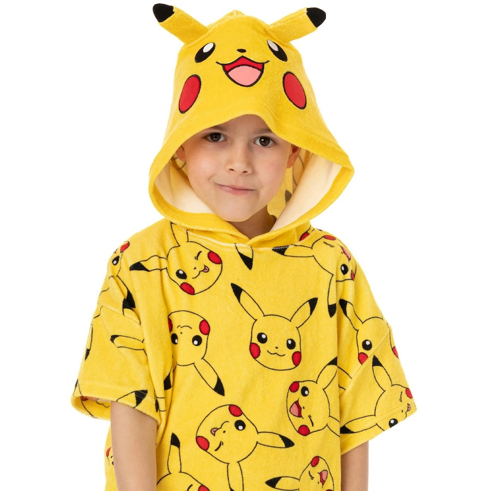 image 1 of Pokemon Childrens/Kids Pikachu Hooded Towel - Yellow - 3-6 Years