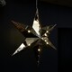image 4 of 20cm Battery Operated Light up Hanging Christmas Shooting Star Bauble in Gold with LEDs