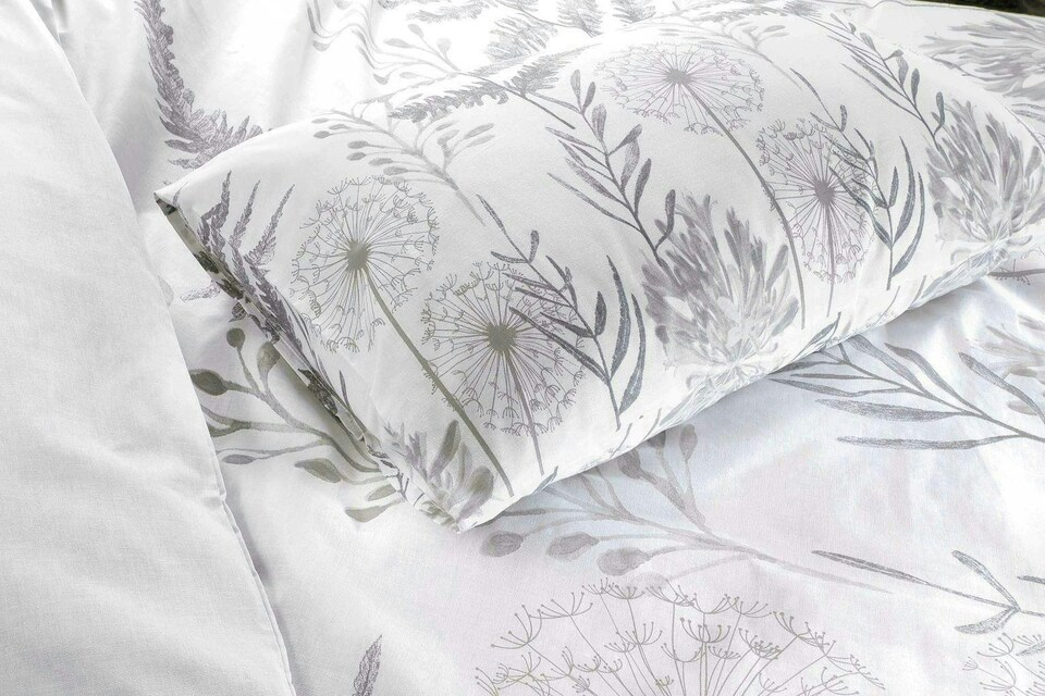 image 1 of Audra Floral Duvet Cover Set - Double - White