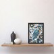 image 2 of Kingfisher Bird Wildflowers Floral Living Room Black Framed Wall Art Print A4